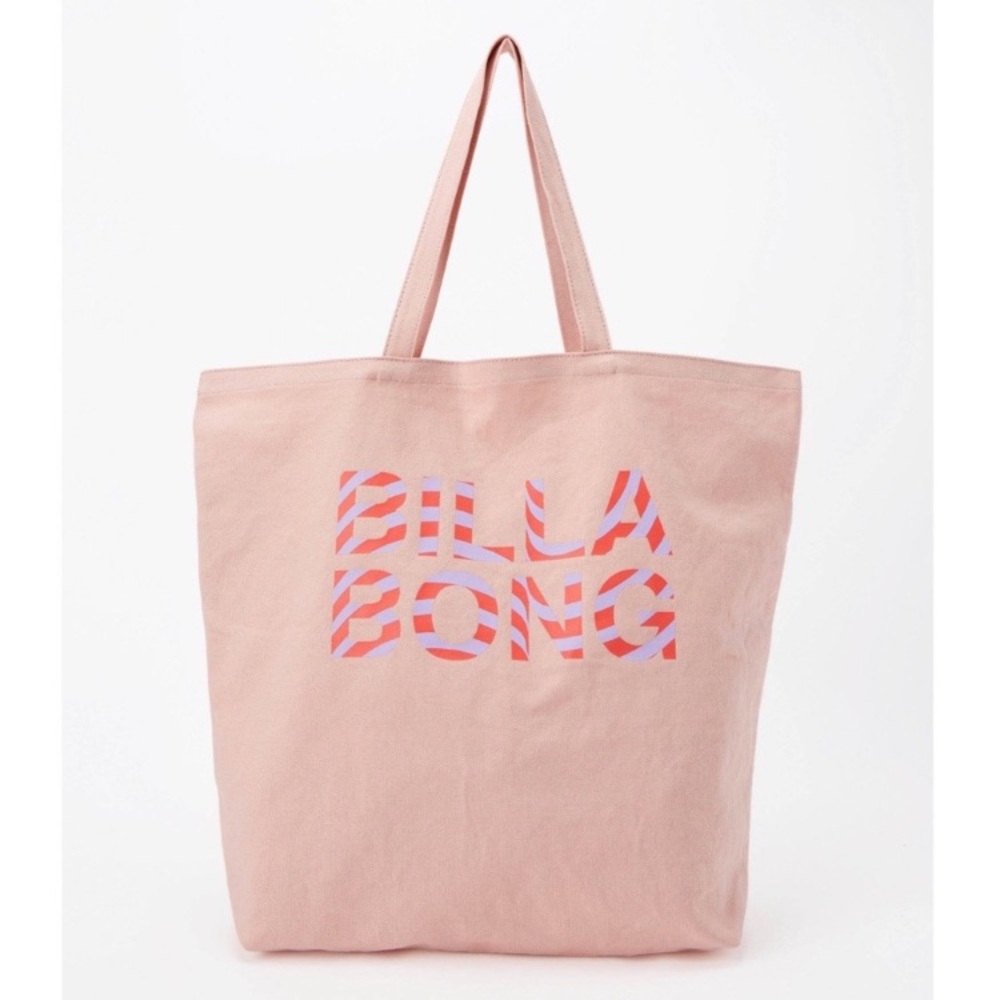 Billabong Canvas Salmon Pink Tote Bag - Picture 1 of 5